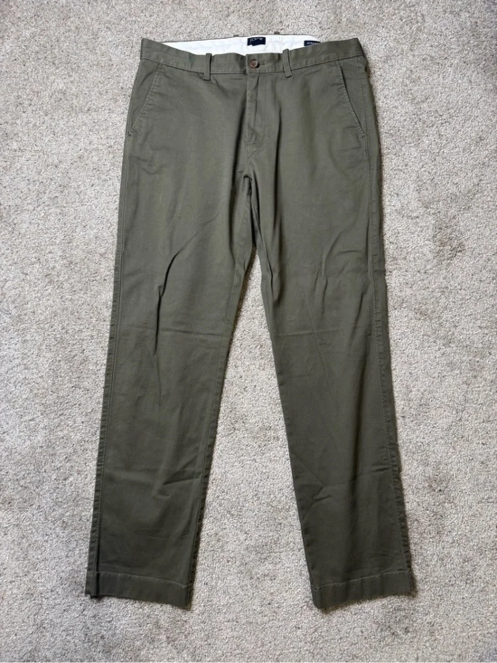 J. Crew Olive Men's Straight Chino Pants 33x32
